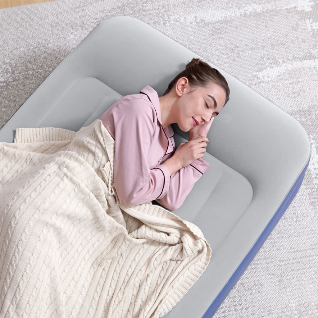 matelas pneumatique tritech 46 cm twin AC bleu gris