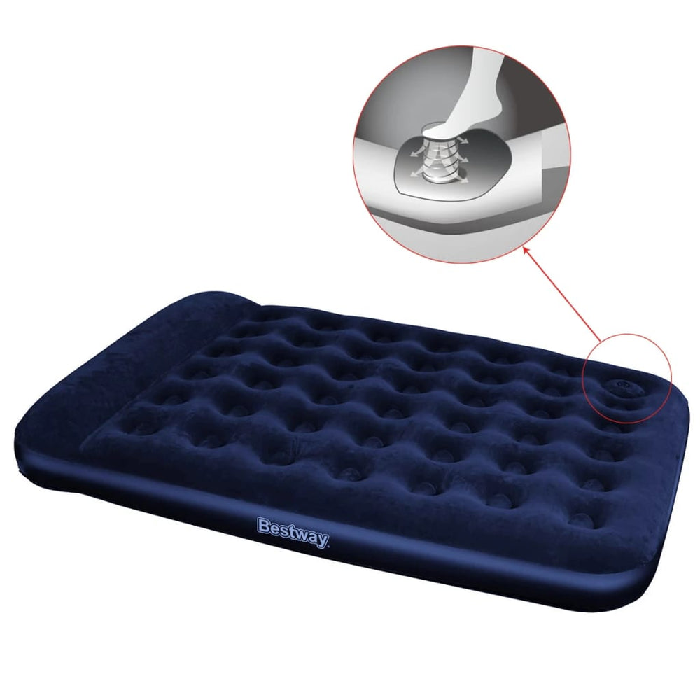 Bestway Luchtbed met feitelijke voetpomp 203x152x28 cm
