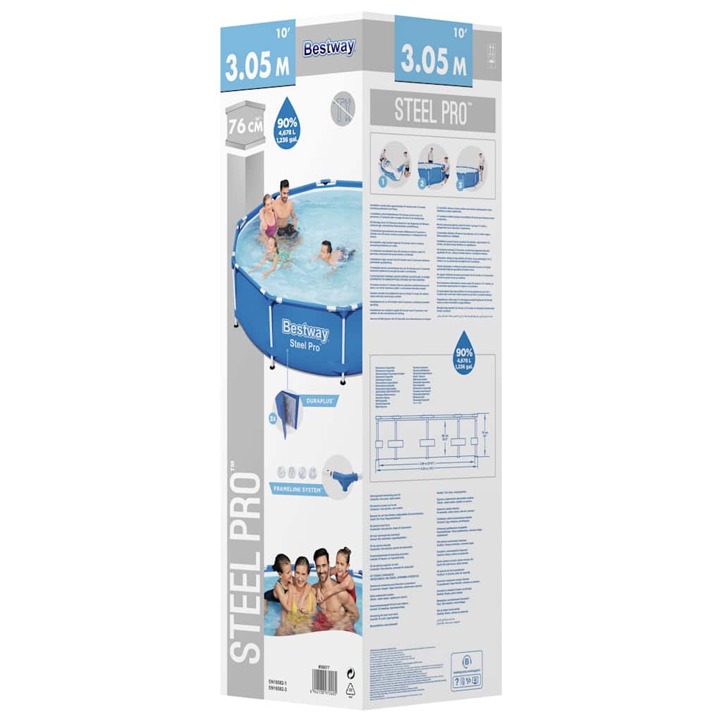 Bestway zwembad staal pro 305x76 cm