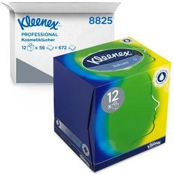 Gezichtstissues kleenex kubus 3-laags wit
