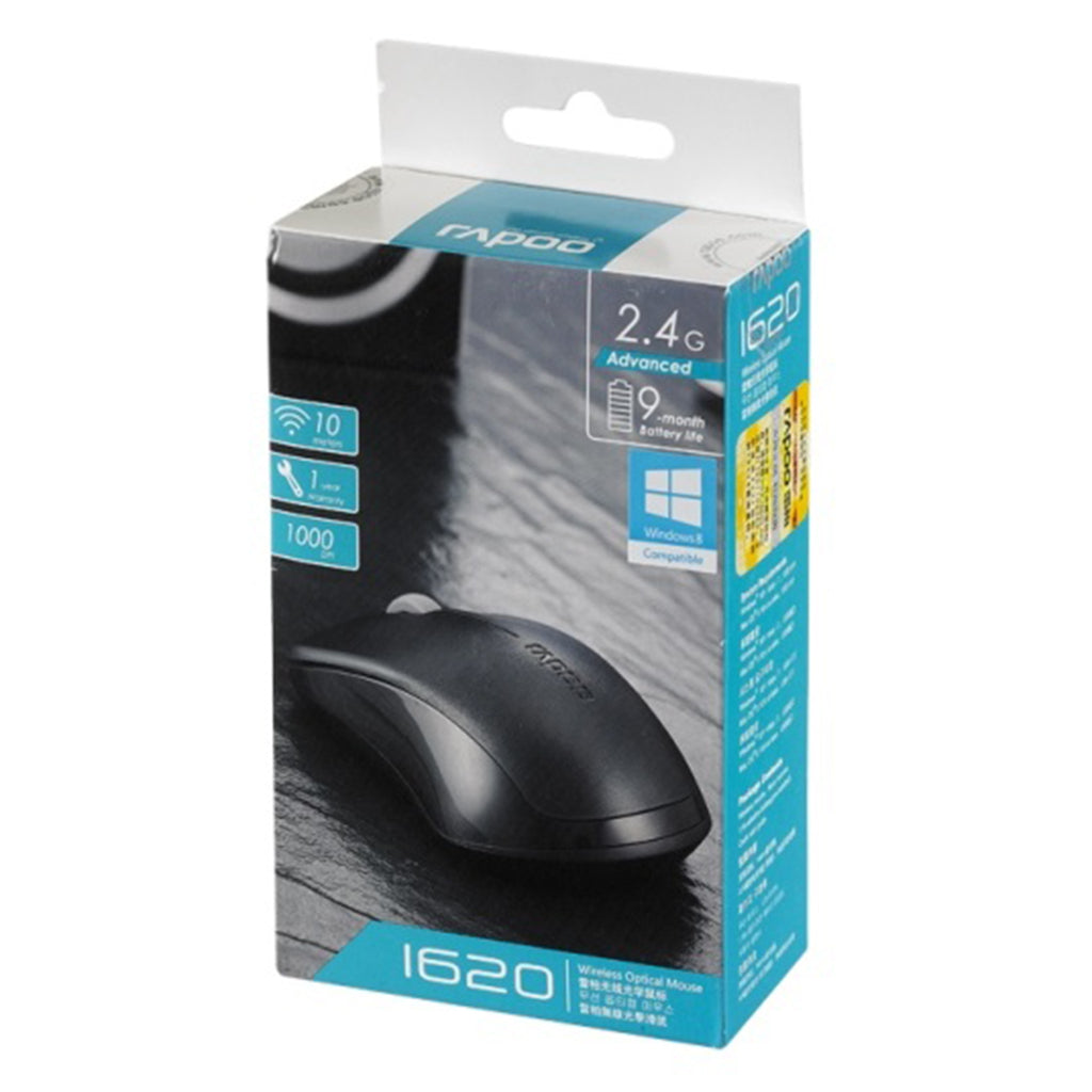 Rapoo-muis opt. 2,4GHz zwart 1620