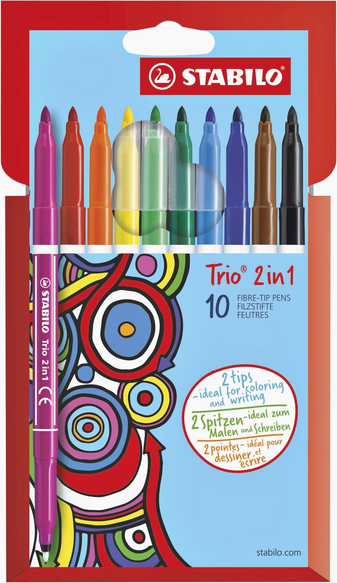 Stabilo trio 2in1 ergonomische kleurpotloden - 10dlg.