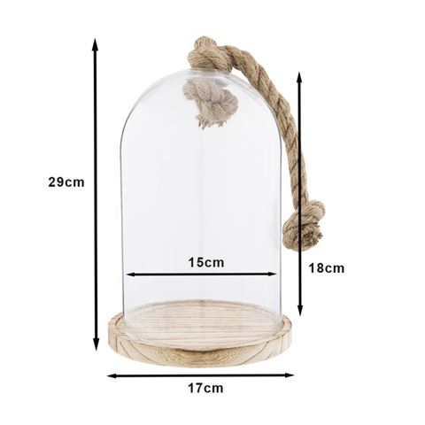 Clayre eef stolp 6gl2222 transparant 17x29 cm