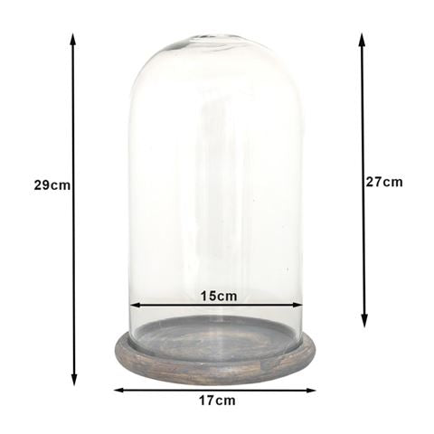 Clayre eef stolp 6gl3536 transparant 17x29 cm