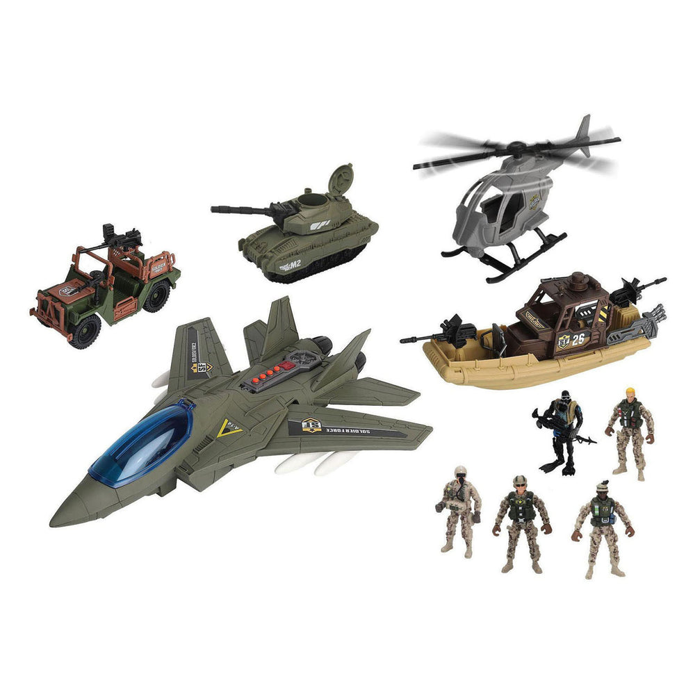 Rc soldier foe militaire voertuigen set - 10dlg.