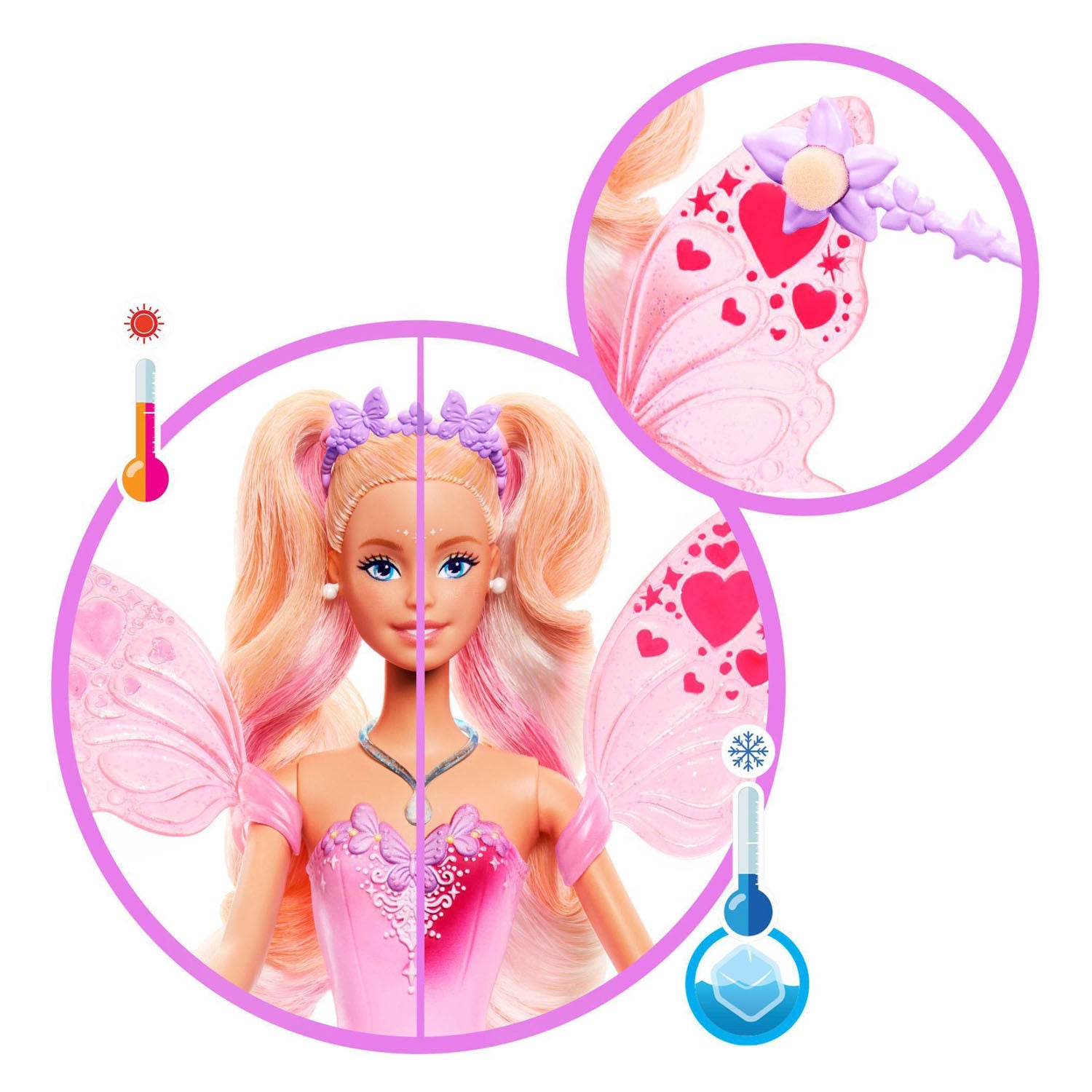 Barbie fee met kleurverandering