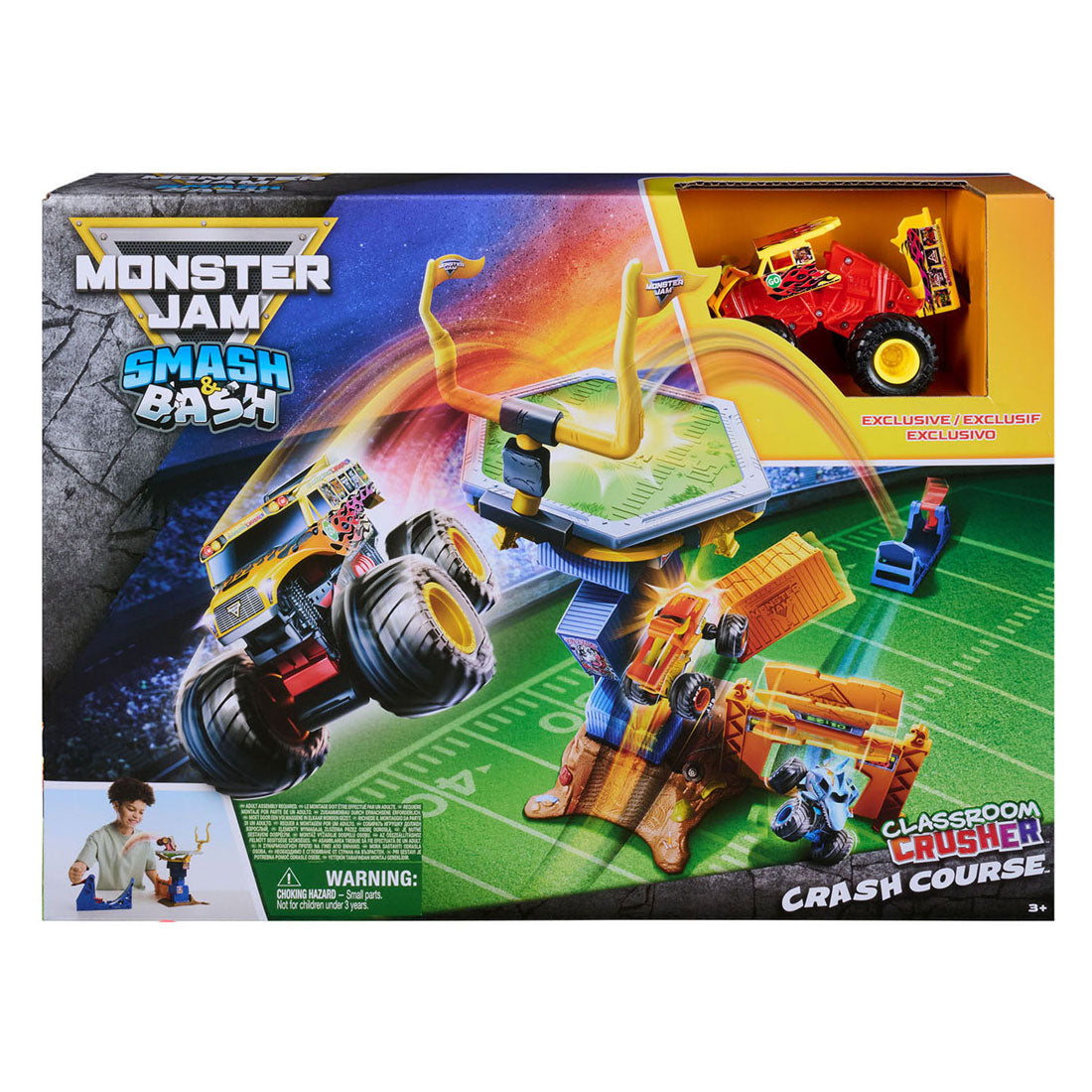 Monster jam spin master speelgoed crash course set met monstertruck 1:64.