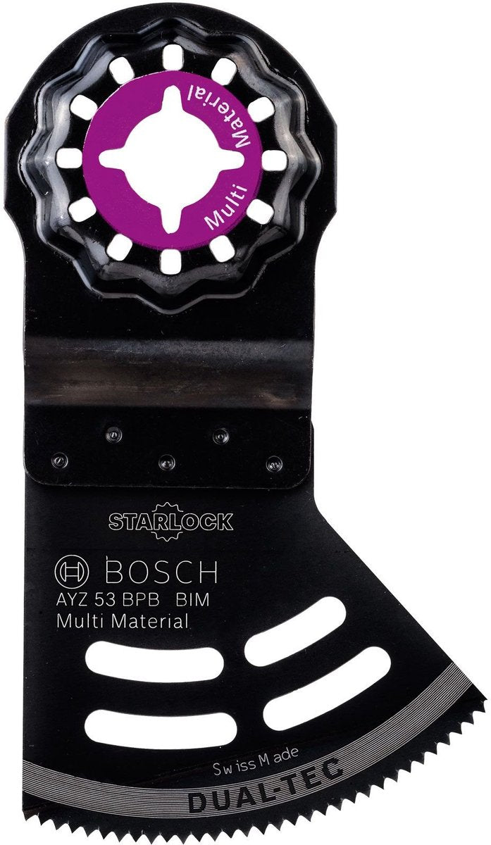 Bosch 1x bim invalzaagblad dual-tec starlock ayz 53 bpb multimateriaal 40 x 53 mm - 2609256f07