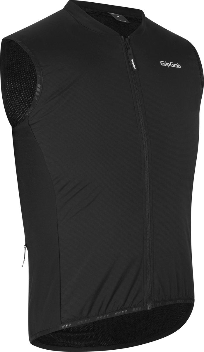 Gripgrab - pacr midlayer bodywarmer winter fietsvest thermo fleece wielrennen vest winddichte fiets gilet - zwart - heren - maat xxl