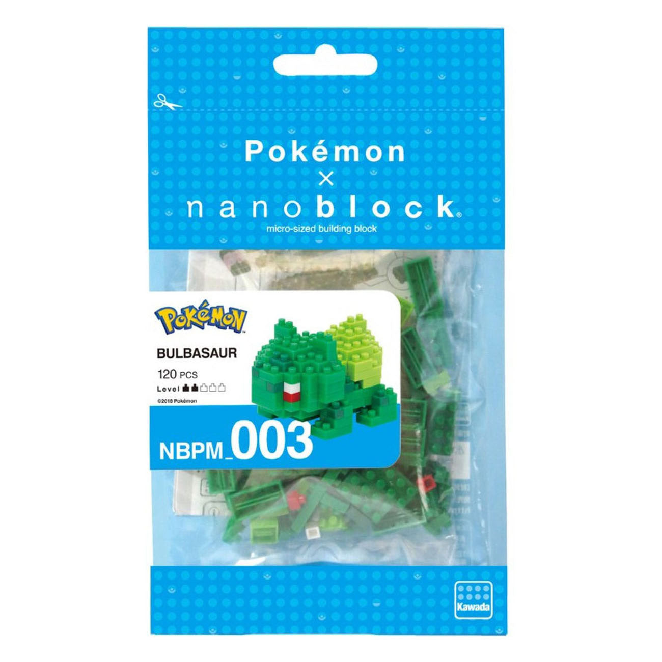 Nanoblock bouwset pokémon bulbasaur - 120st.