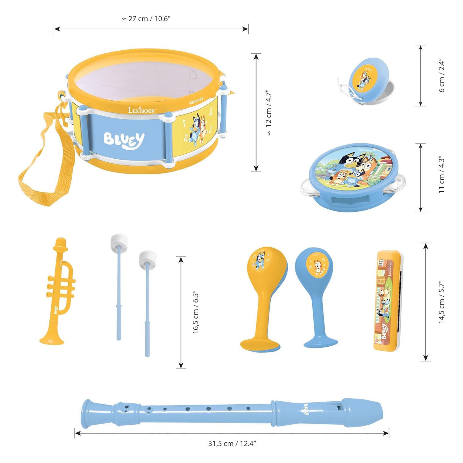 Lexibook bluey muziekset 7-delig