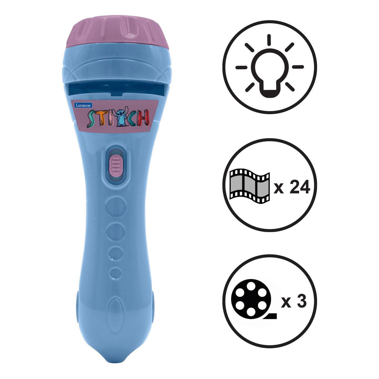 Lexibook stitch projectie-zaklamp met 24 plaatjes