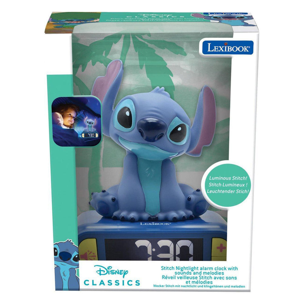 Lexibook stitch 3d digitale alarmklok met licht en geluid