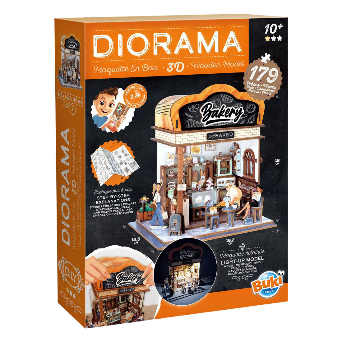 Houten bouwpakket diorama bakkerij - 179dlg.