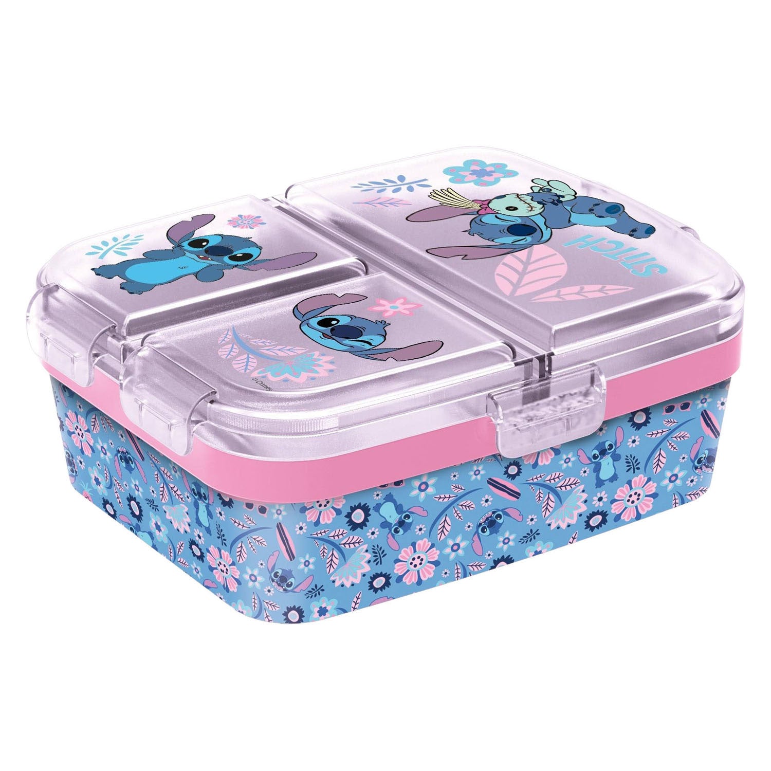 Disney stitch broodtrommel met 3 compartimenten