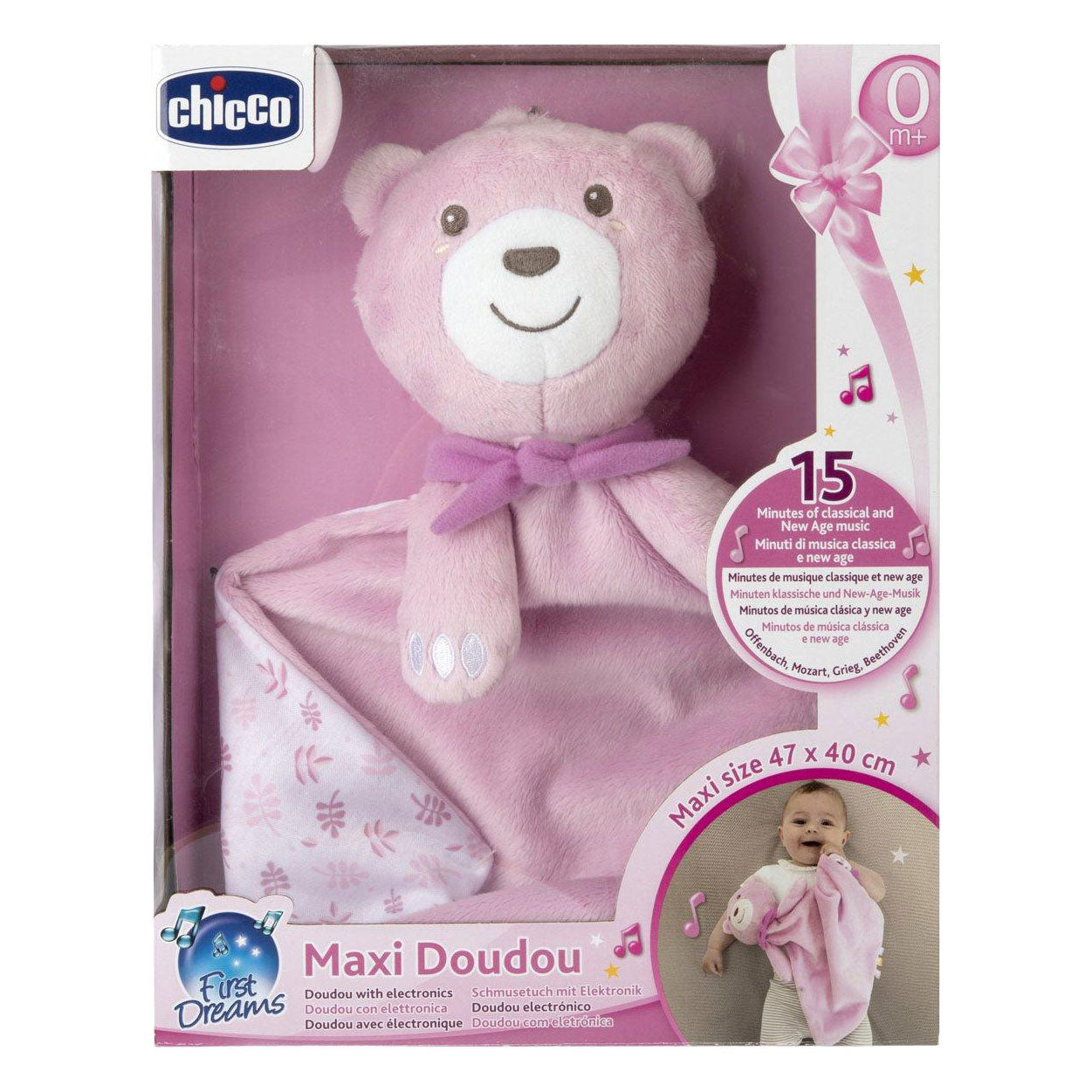 Lobbes maxi knuffel roze 47x40cm