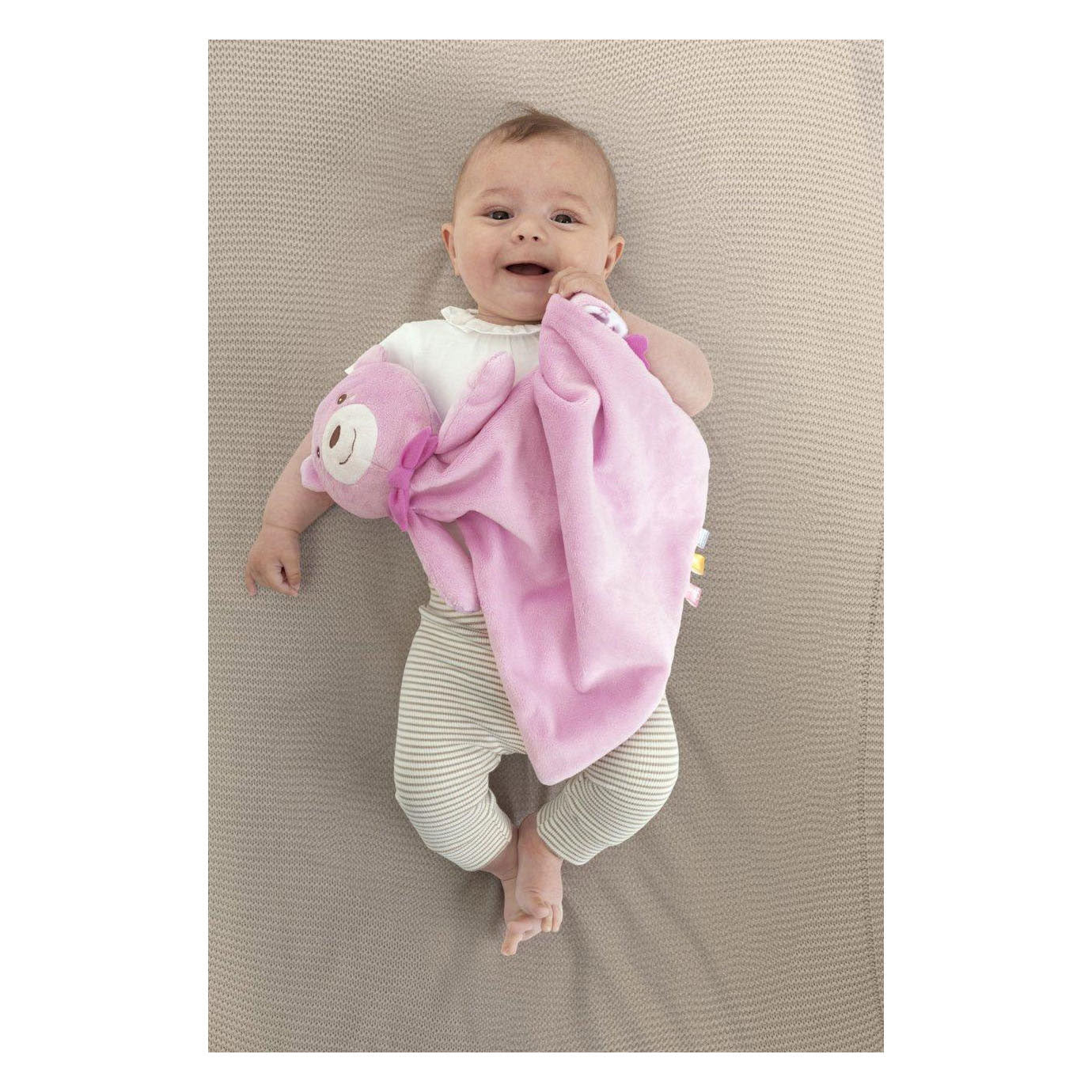 Lobbes maxi knuffel roze 47x40cm