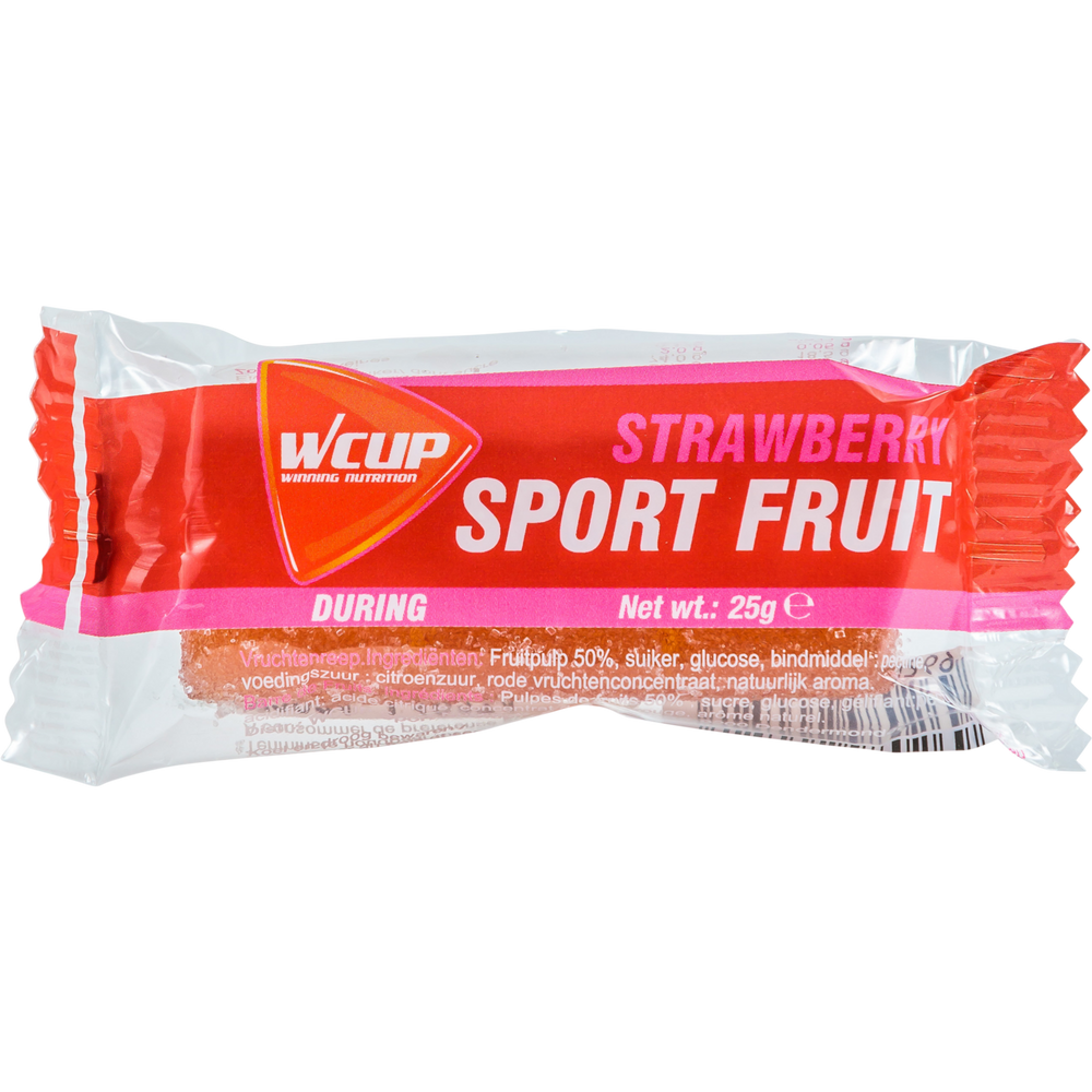 Wcup - sportfruit aardbei 25 gram 32 stuks