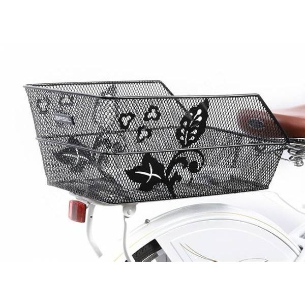 Basil Cento Flower- fietsmand - achterop - zwart