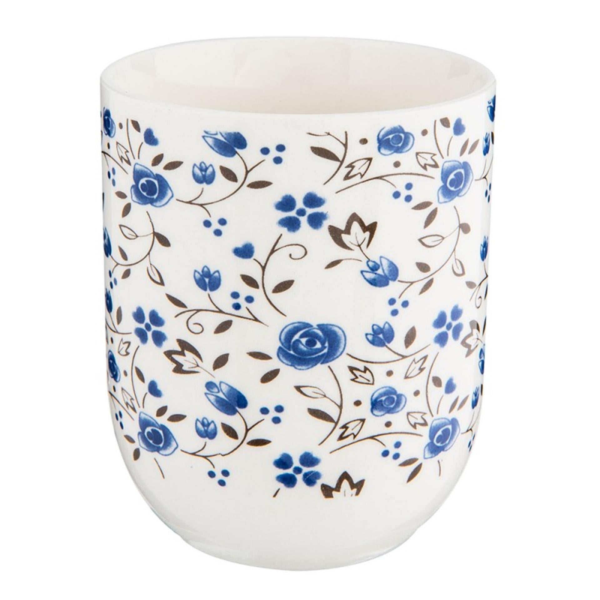 Clayre eef mok blauwe bloemen 100ml