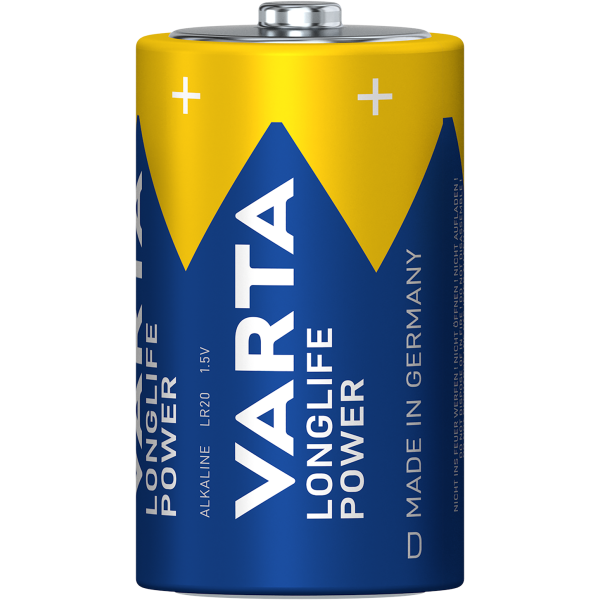 Varta batterie longlife power - high energy battery mono 2-piece blis longlife