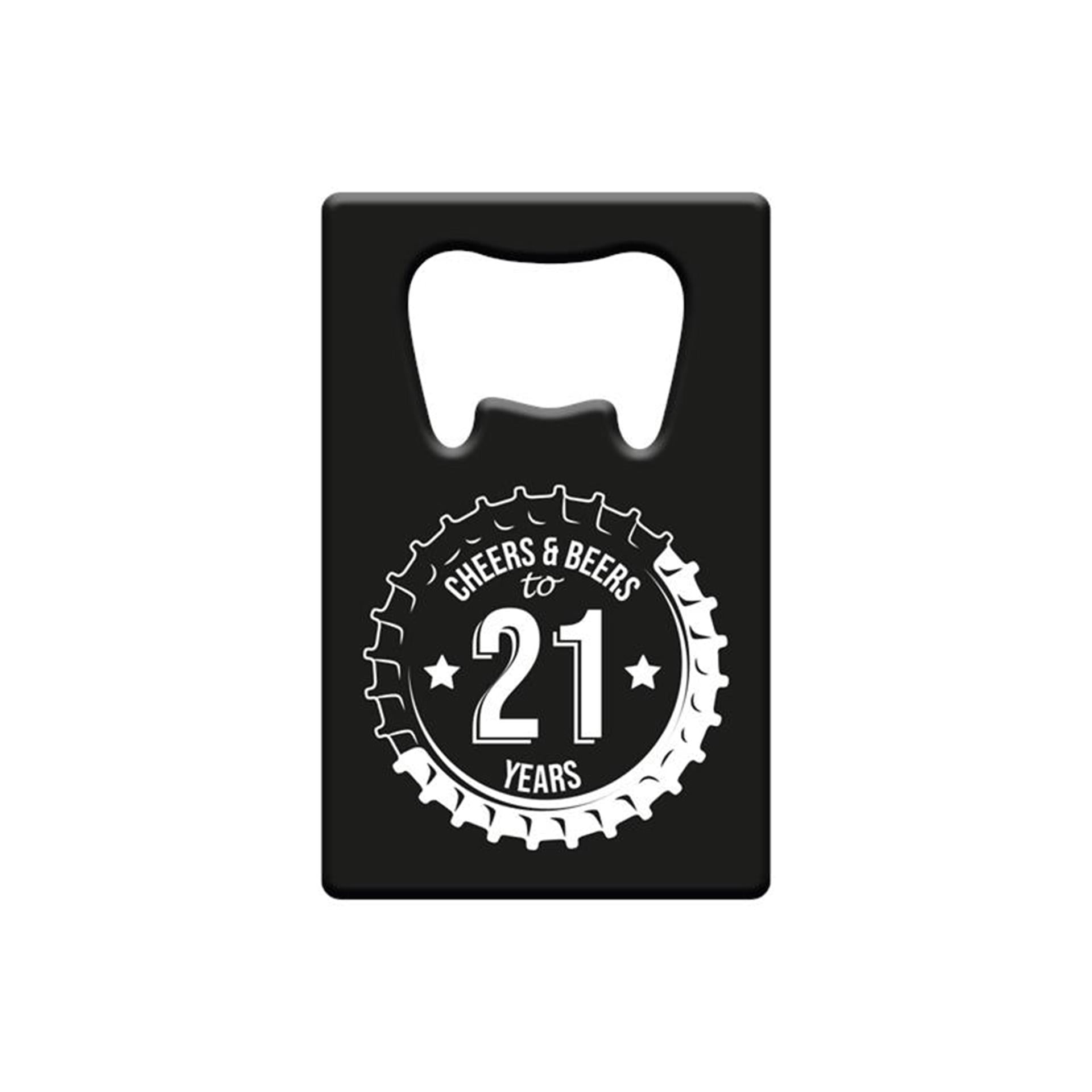 Paperdreams flesopener metaal - 21 jaar