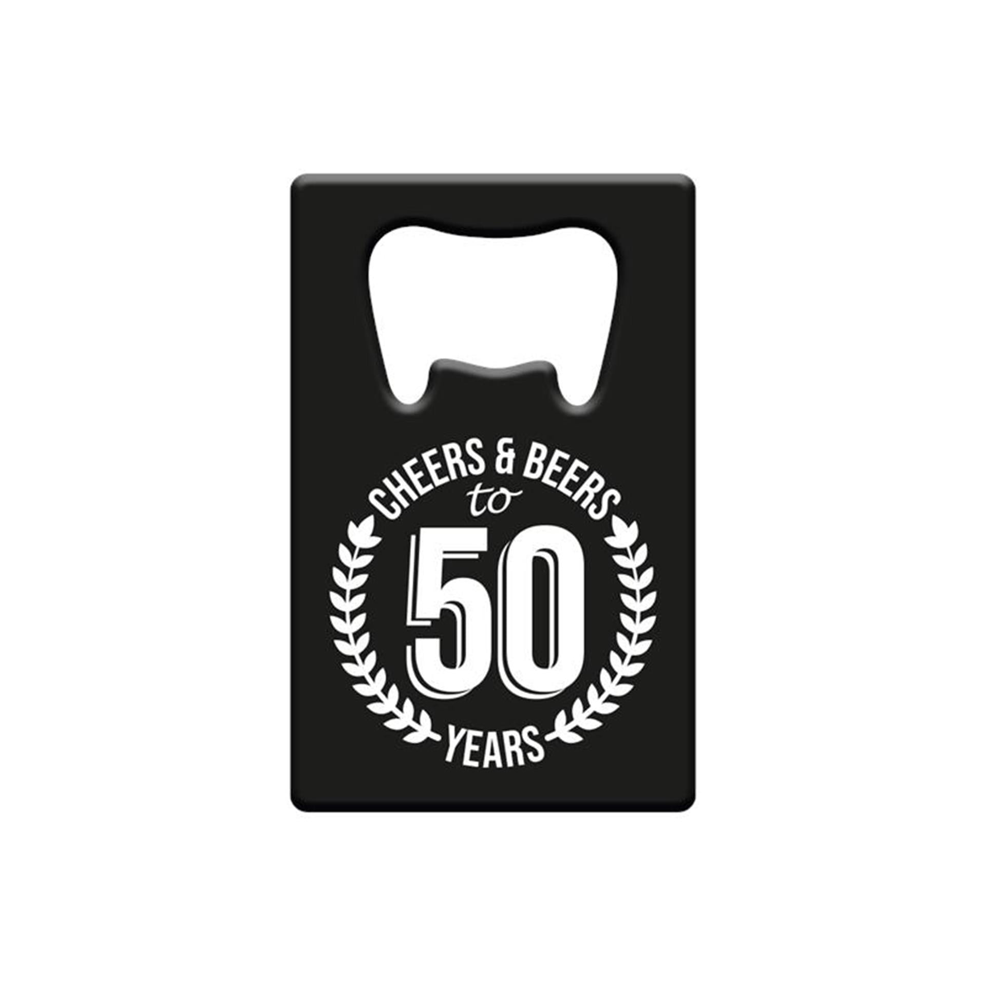 Paperdreams flesopener metaal - 50 jaar