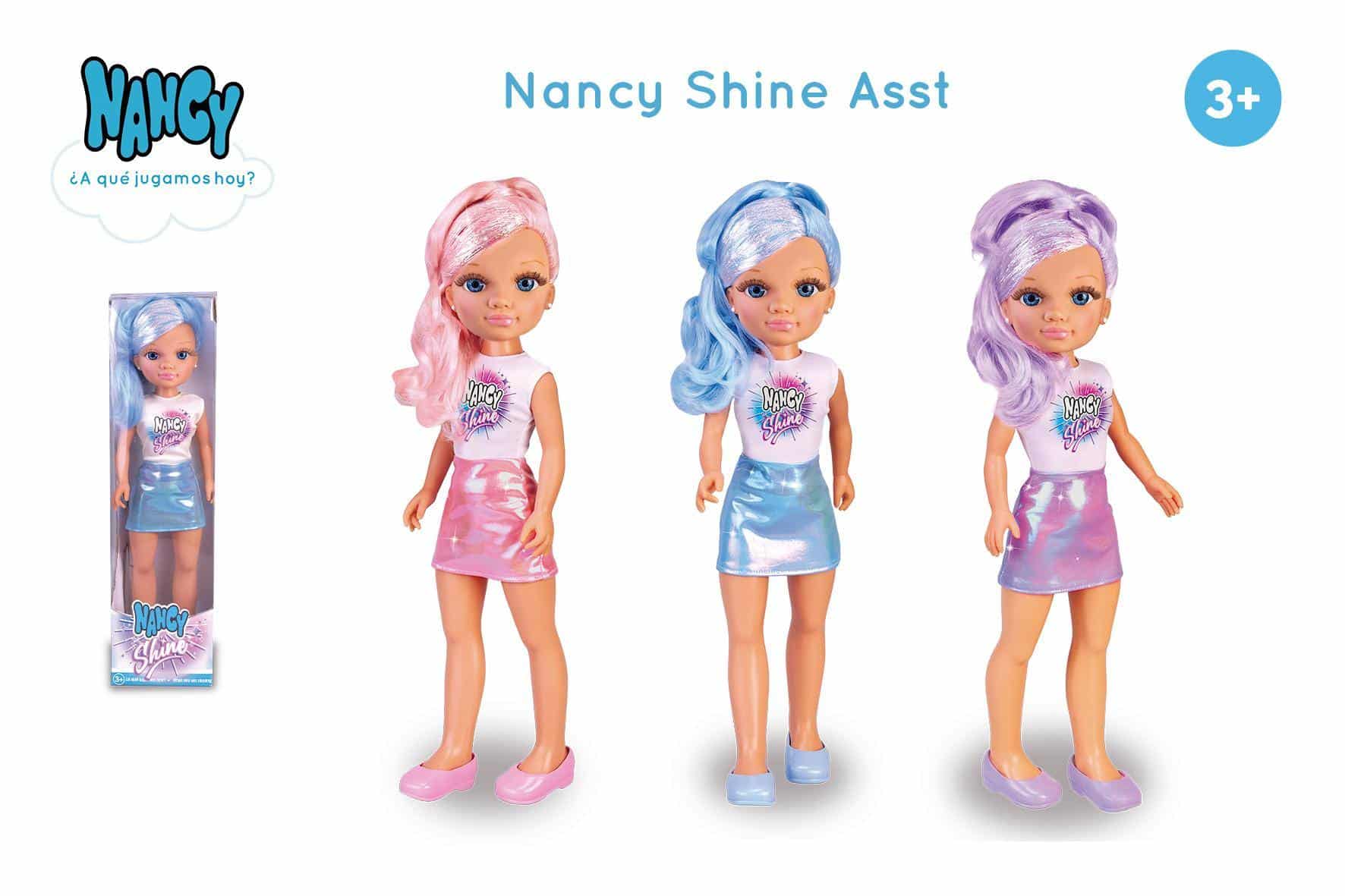 Famosa nancy pop met metalic look in 3 kleuren