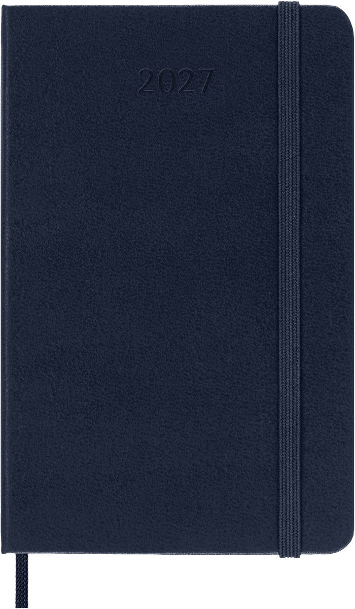 Moleskine 12 maanden agenda - 2027 - wekelijks - pocket - harde kaft - saffier blauw