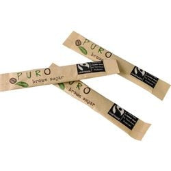 Suikersticks puro fairtrade bruin 3gr