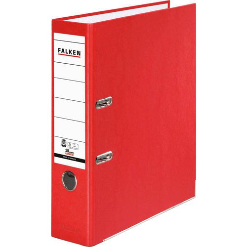 Falken ordner a4 80 mm rood 2 ringen karton recycled