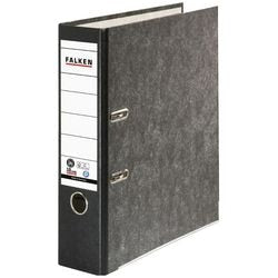 Ordner falken a4 80 mm karton zwart 2-rings 80024136 1 stuk