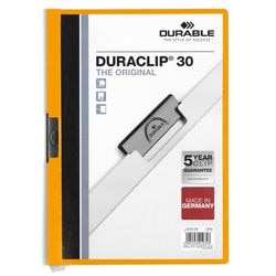 Snelhechter duraclip durable 30 a4 oranje