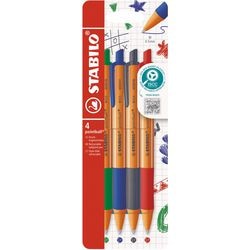 Stabilo pointball - balpen - navulbaar - etui met 4 kleuren