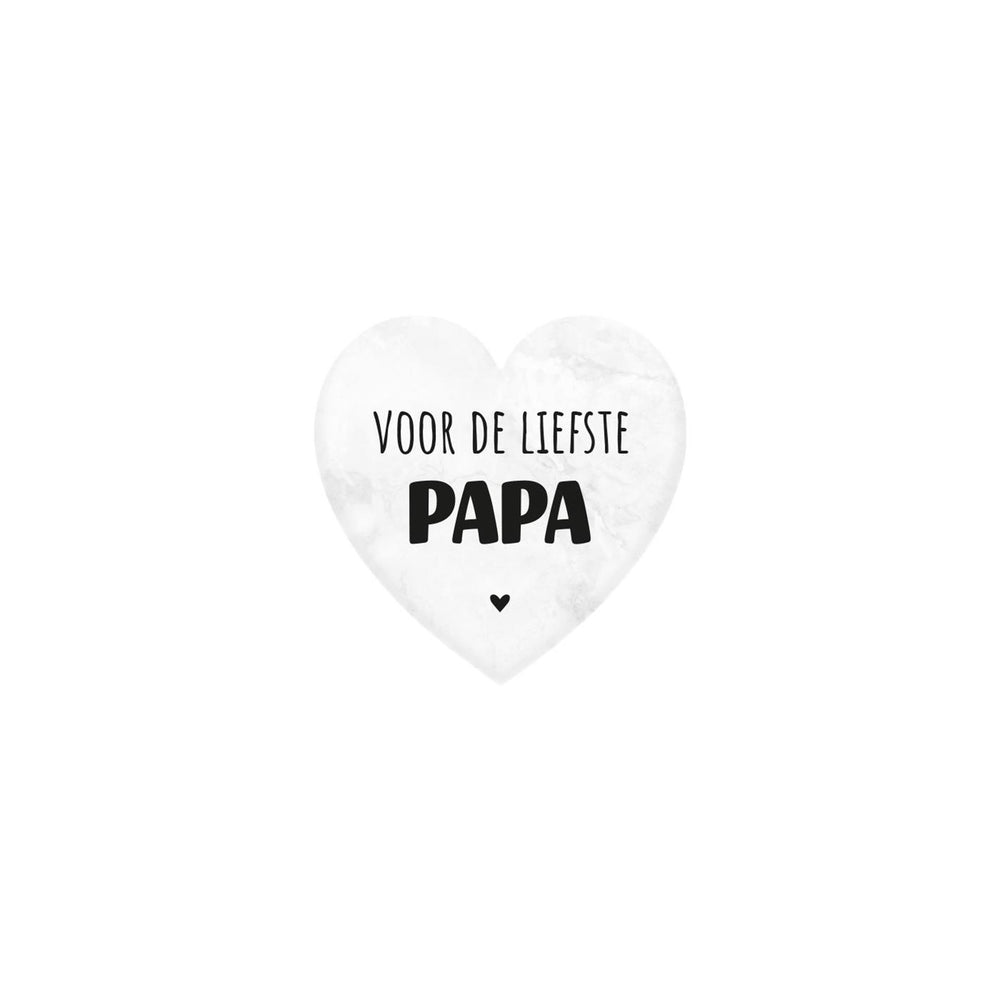 Paperdreams marmeren hartje - papa- 5x5cm