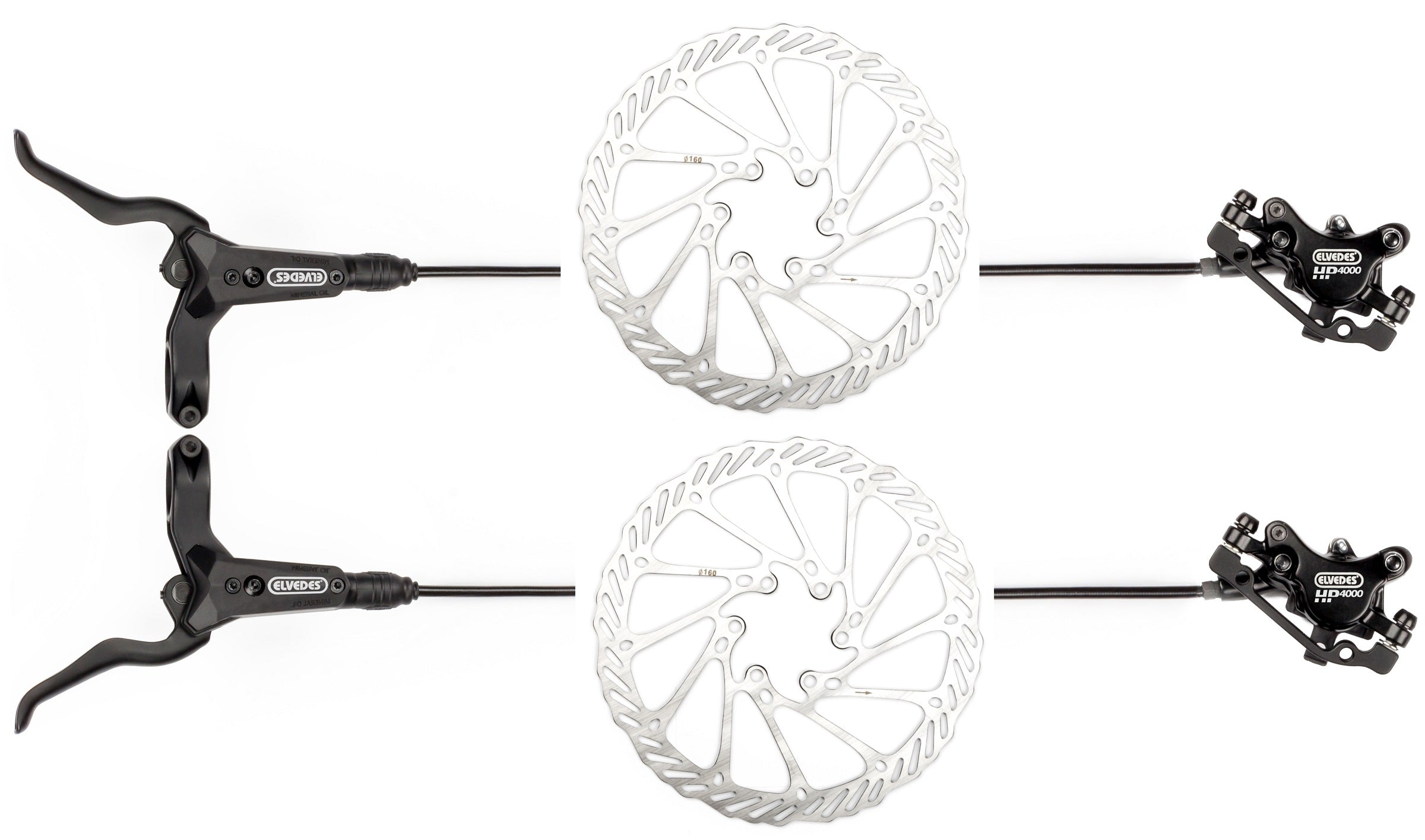 Kit de freins à disque hydrauliques Elvedes v+a hp4000 complet