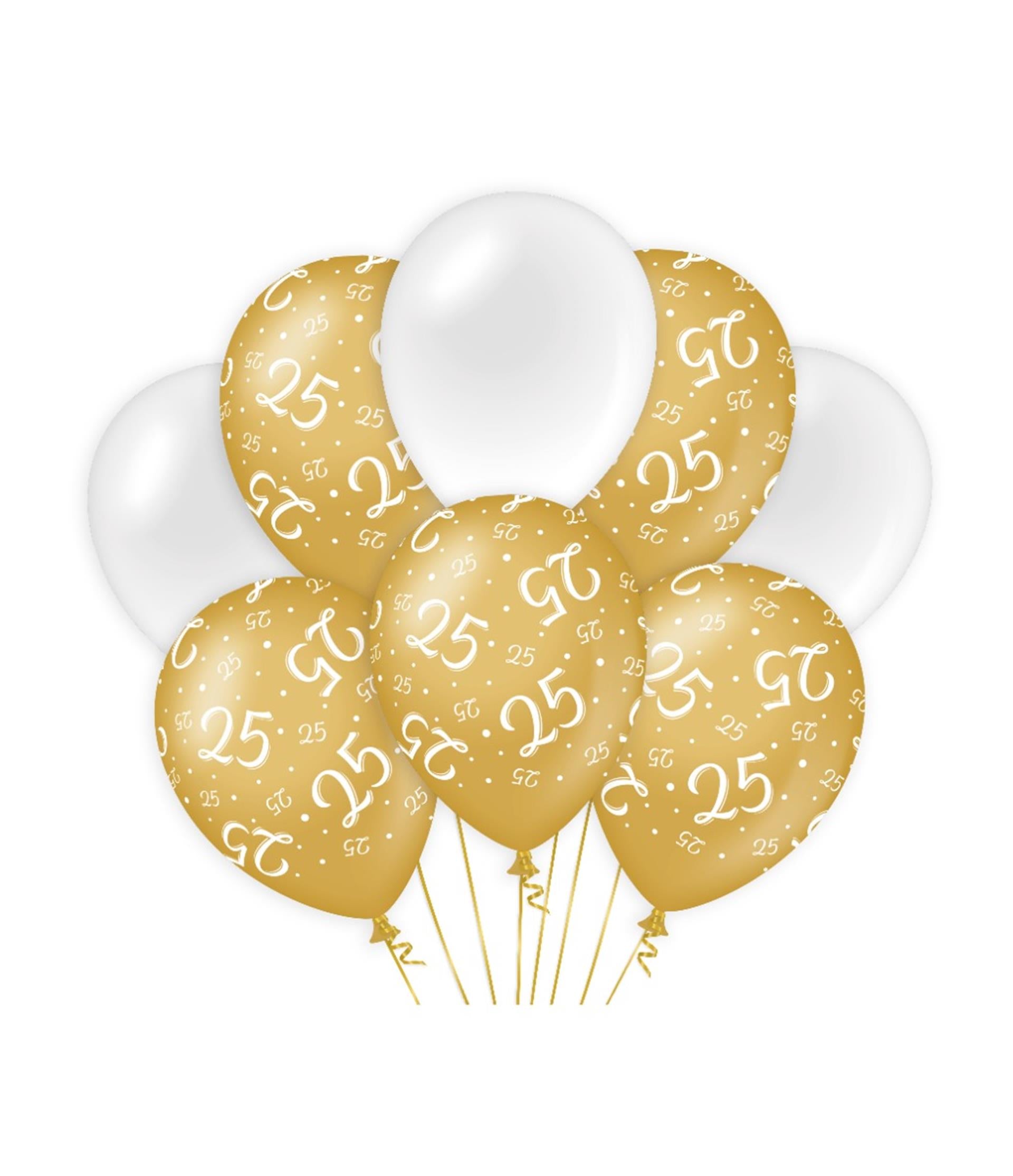 Paperdreams decoratie ballonnen goud wit - 25