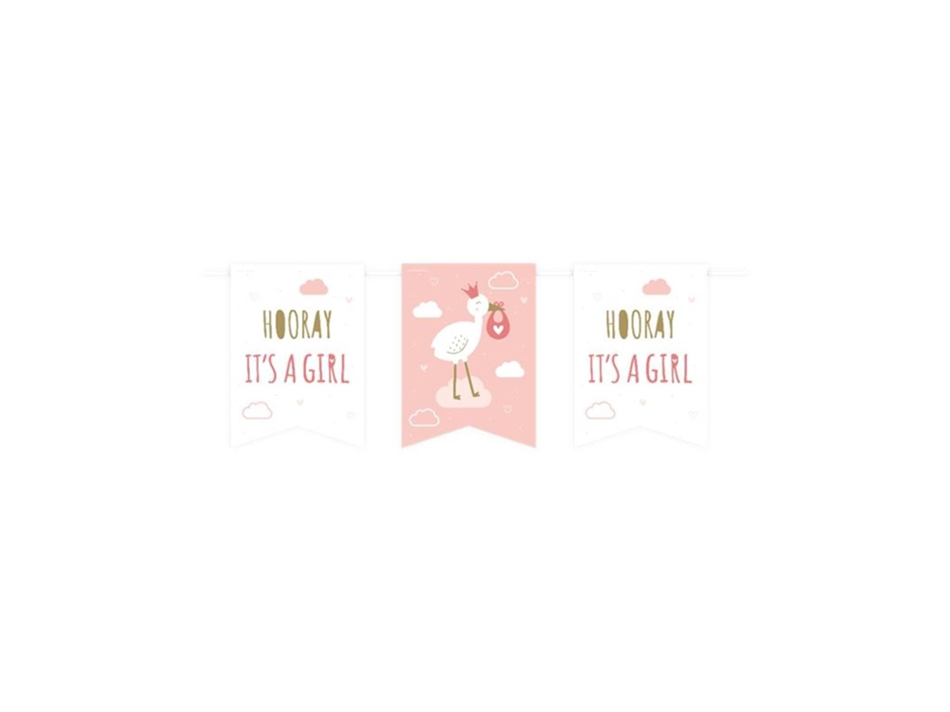Paperdreams vlag banner - newborn baby girl
