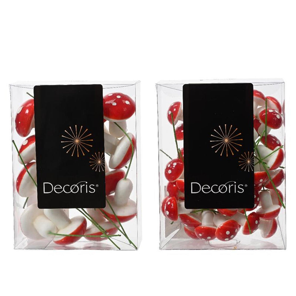 Decoris paddenstoel foam op steker groot 4x3cm of klein 2,5cm
