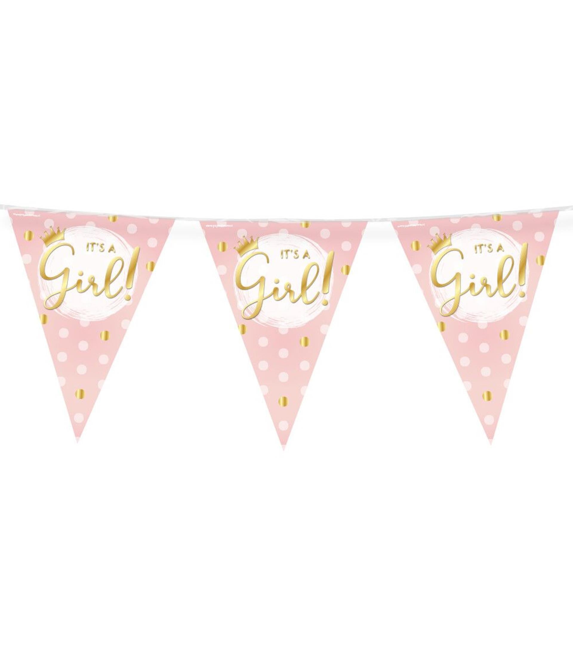 Paperdreams party vlag folie - it's a girl!