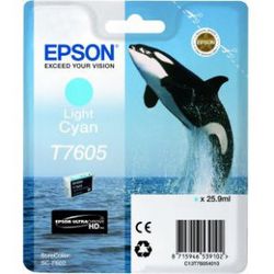 Inktcartridge epson t7605 vivid licht cyaan