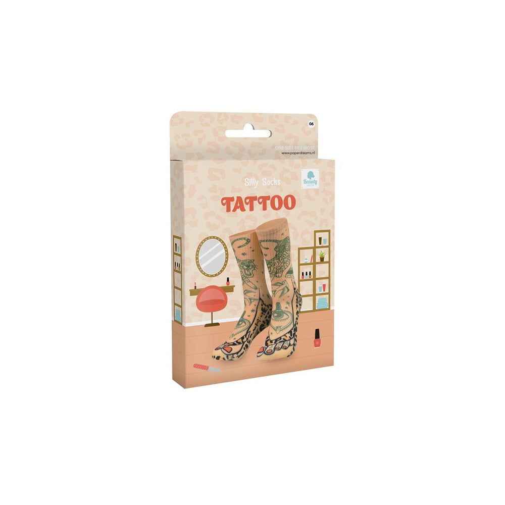 Paperdreams silly socks - tattoo - polyester