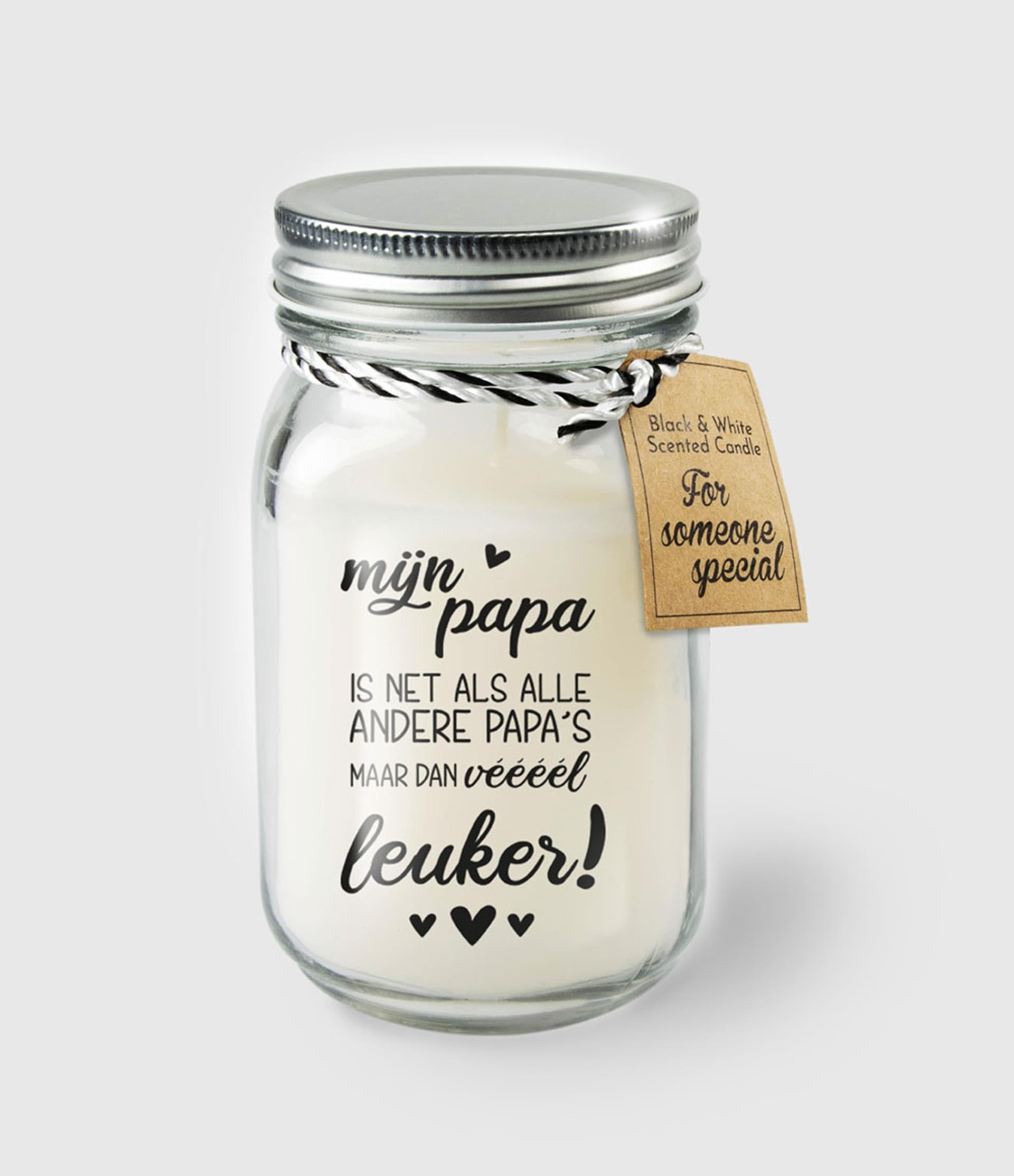 Paperdreams geurkaars in glas - papa