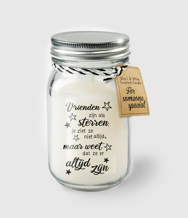 Paperdreams black white scented candles - vrienden