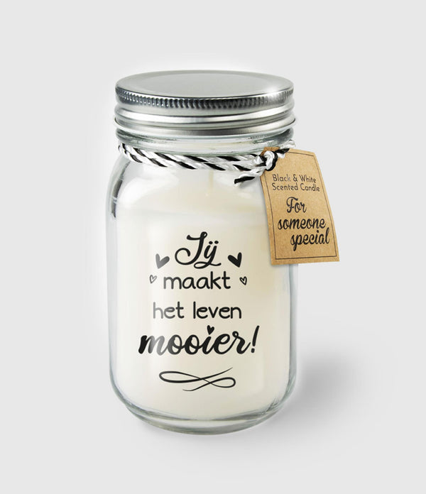 Paperdreams black white scented candles - jij maakt het leven mooier