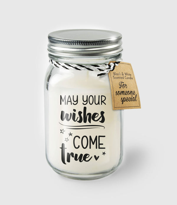 Paperdreams black white scented candles - may your wishes