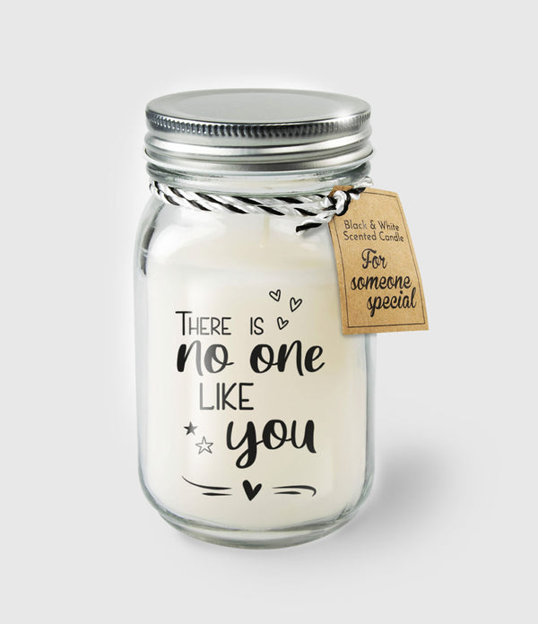 Paperdreams black white scented candles - no one like you
