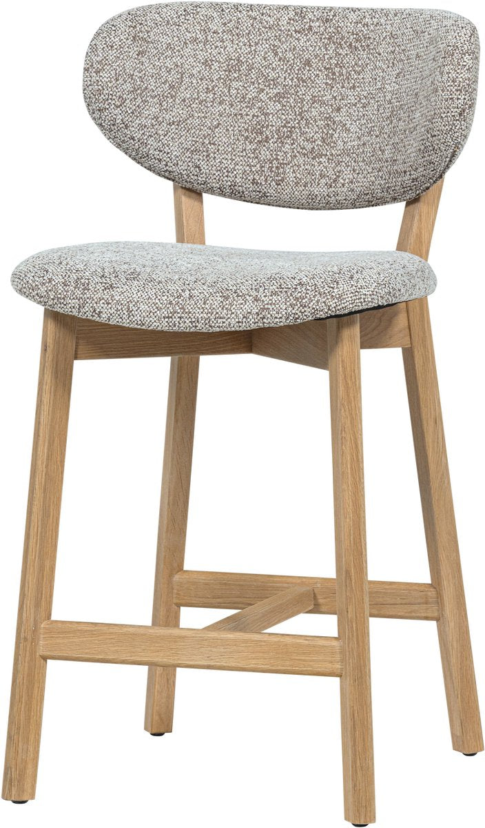 Woood udar barstoel met houten frame - hout - naturel - 94x51x58
