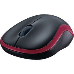 Muis m185 logitech draadloos rood zwart