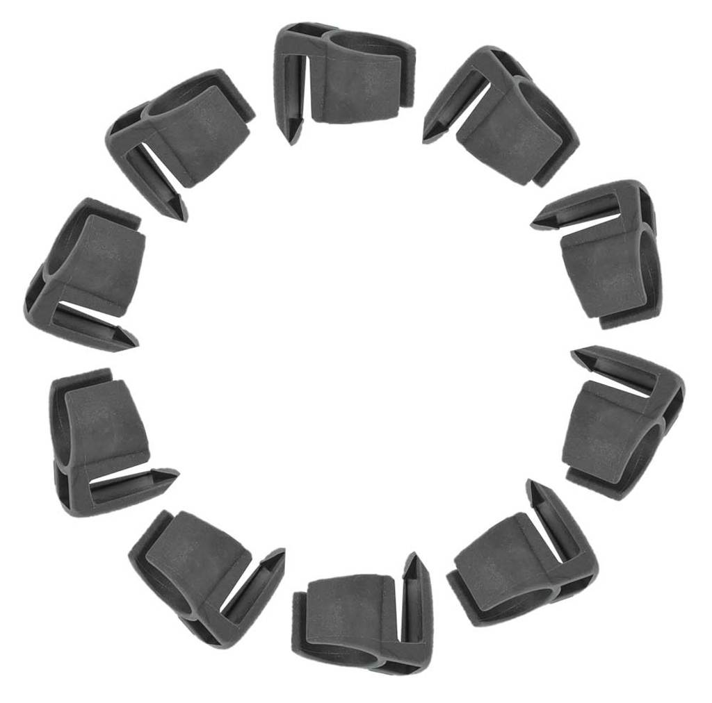 Hesling jasbd hes clip 13mm gry pvc ds a 10